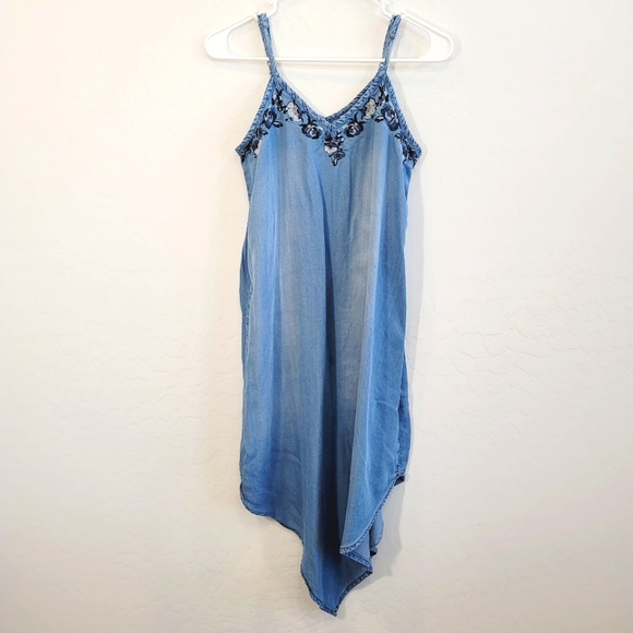 knox rose denim dress Women's Boho Knox Rose Embroidered Denim Dress